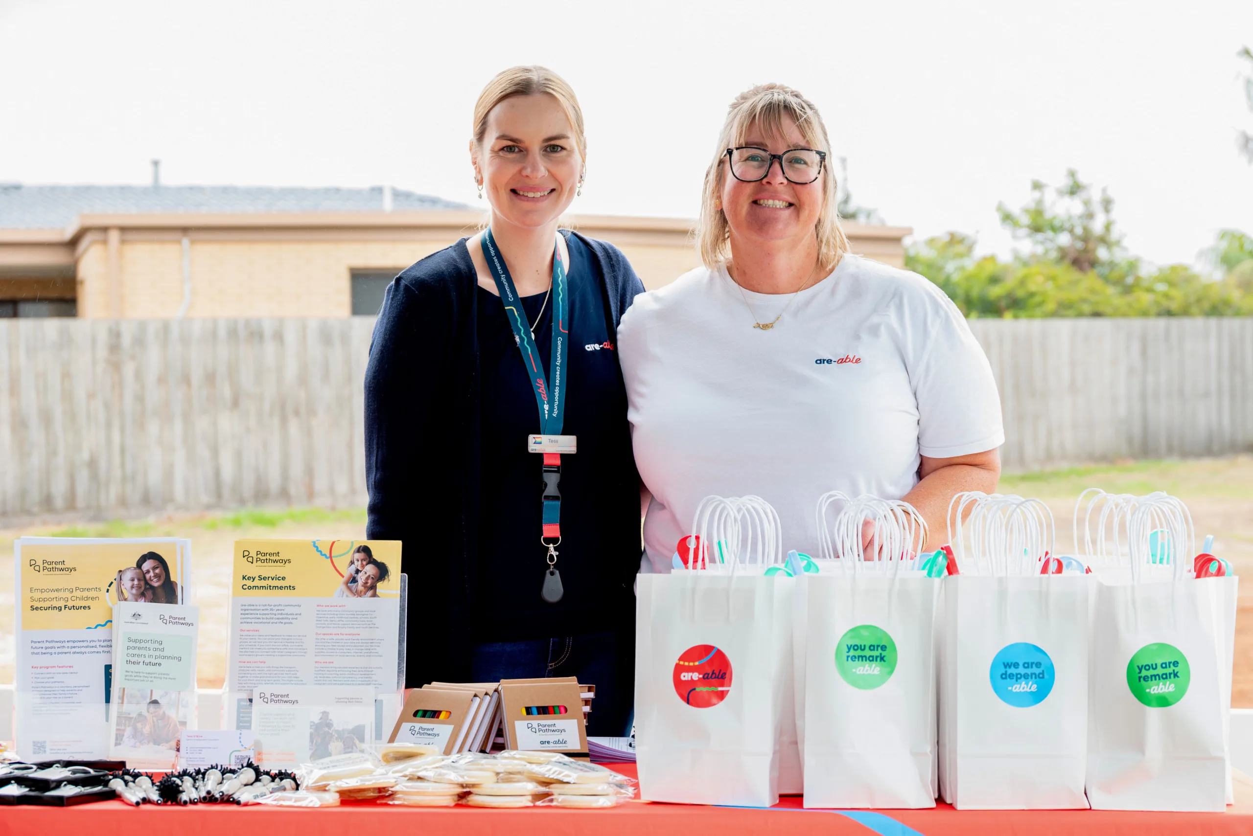 Kathryn and Tessa at the Portland Parent Pathways launch.